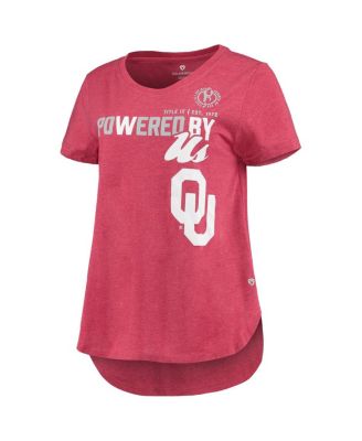 Women's Heathered Crimson Oklahoma Sooners PoWered By Title IX T-shirt