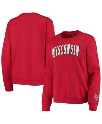 Women's Red Wisconsin Badgers Campanile Pullover Sweatshirt