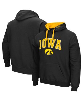 Men's Black Iowa Hawkeyes Big and Tall Arch & Logo 2.0 Pullover Hoodie