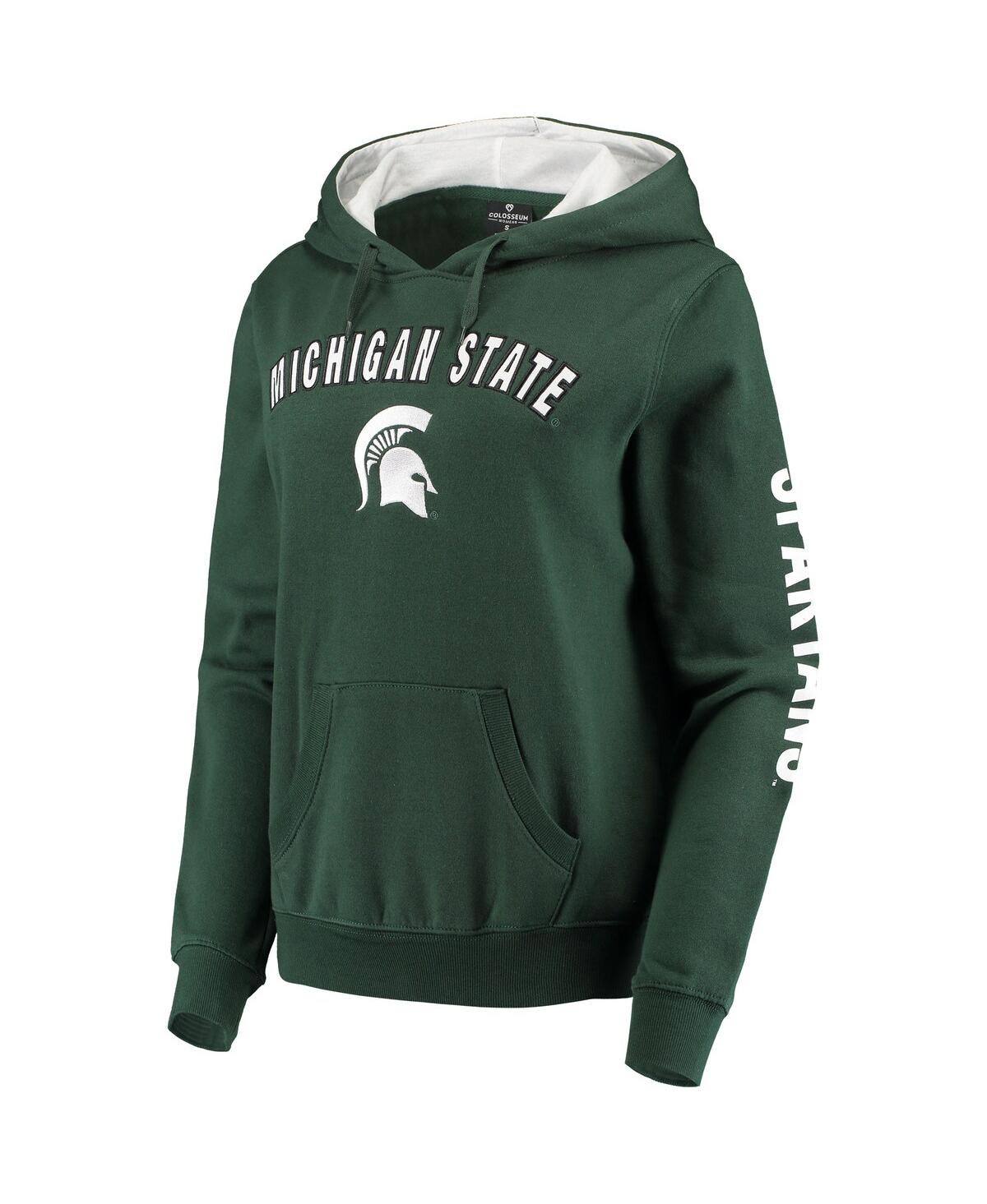 Shop Colosseum Women's  Green Michigan State Spartans Loud And Proud Pullover Hoodie