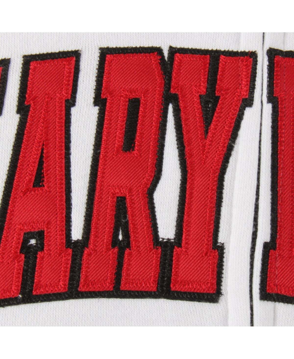 Women's ColosseumMaryland Terrapins Arched Name Full-Zip Hoodie - White