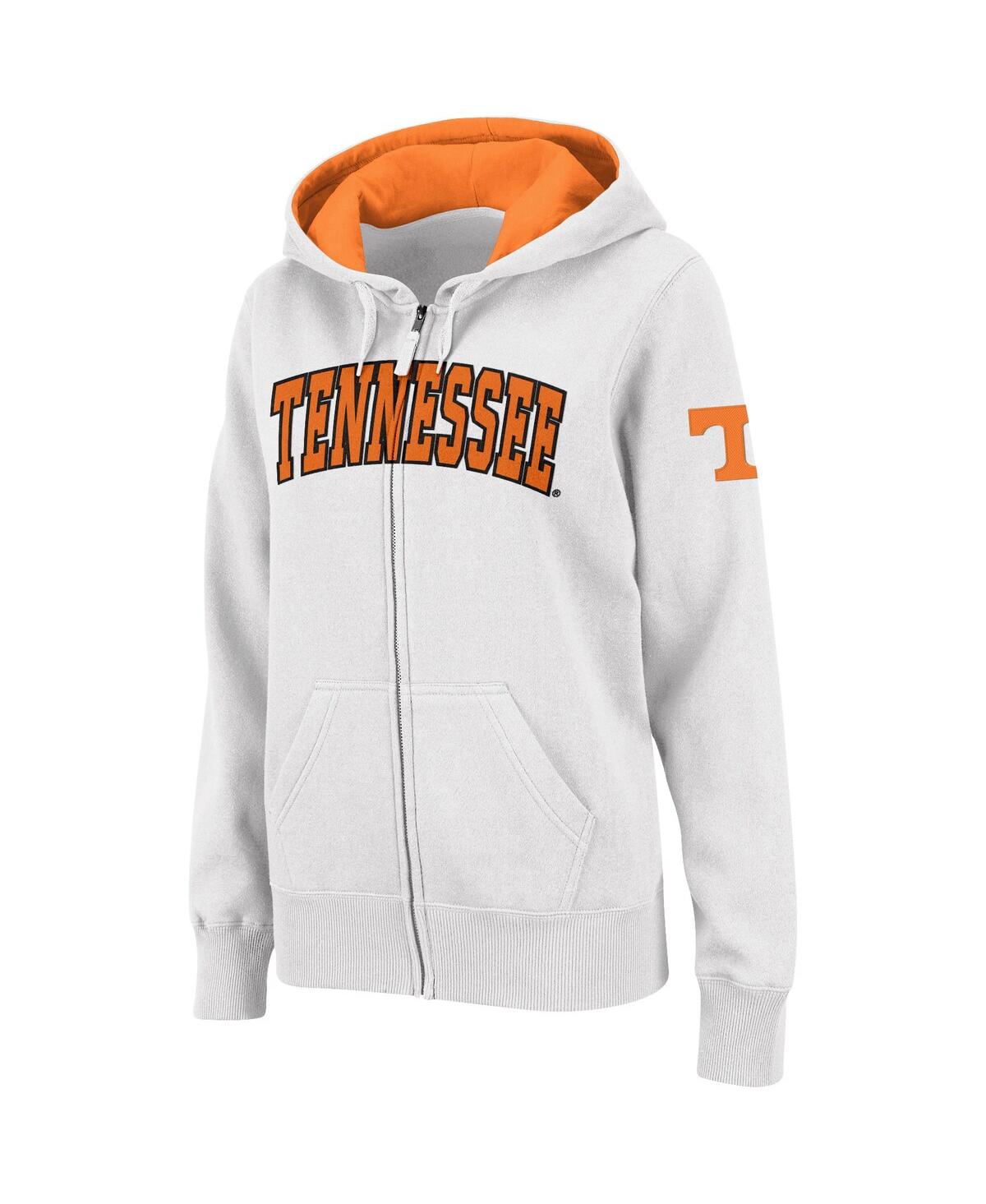 Women's ColosseumTennessee Volunteers Arched Name Full-Zip Hoodie - White