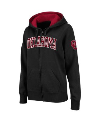 Women's Black Oklahoma Sooners Arched Name Full-Zip Hoodie