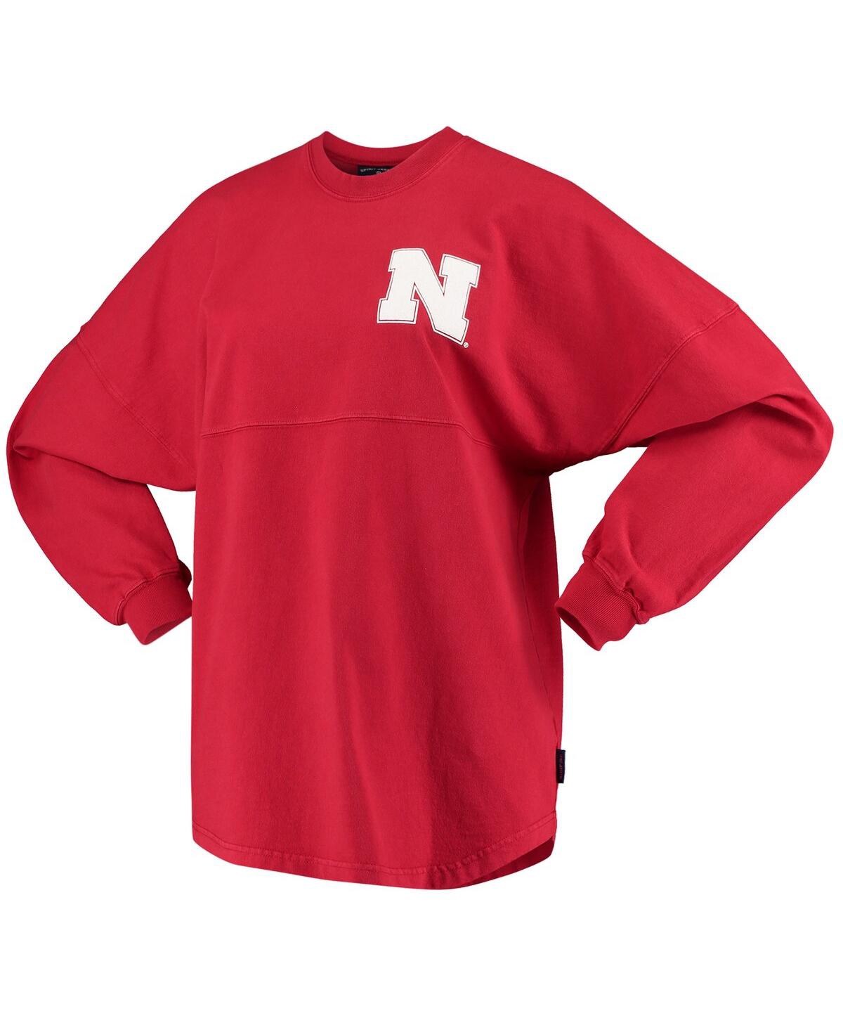 Shop Spirit Jersey Women's Scarlet Nebraska Huskers Loud N Proud  T-shirt