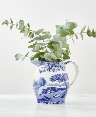 Blue Italian Liverpool Pitcher