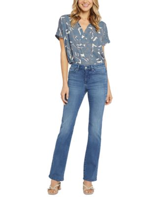 NYDJ Women's Denim Mid-Rise Straight Leg Jeans - Lift Tuck Technology, COOLMAX Fabric