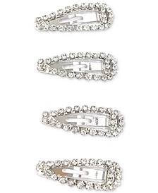 4-Pc. Silver-Tone Pavé Open Hair Barrette Set, Created for Macy's