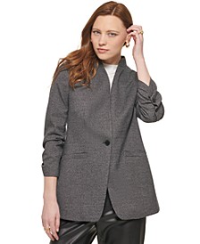 Women's 3/4 Sleeve One Button Blazer