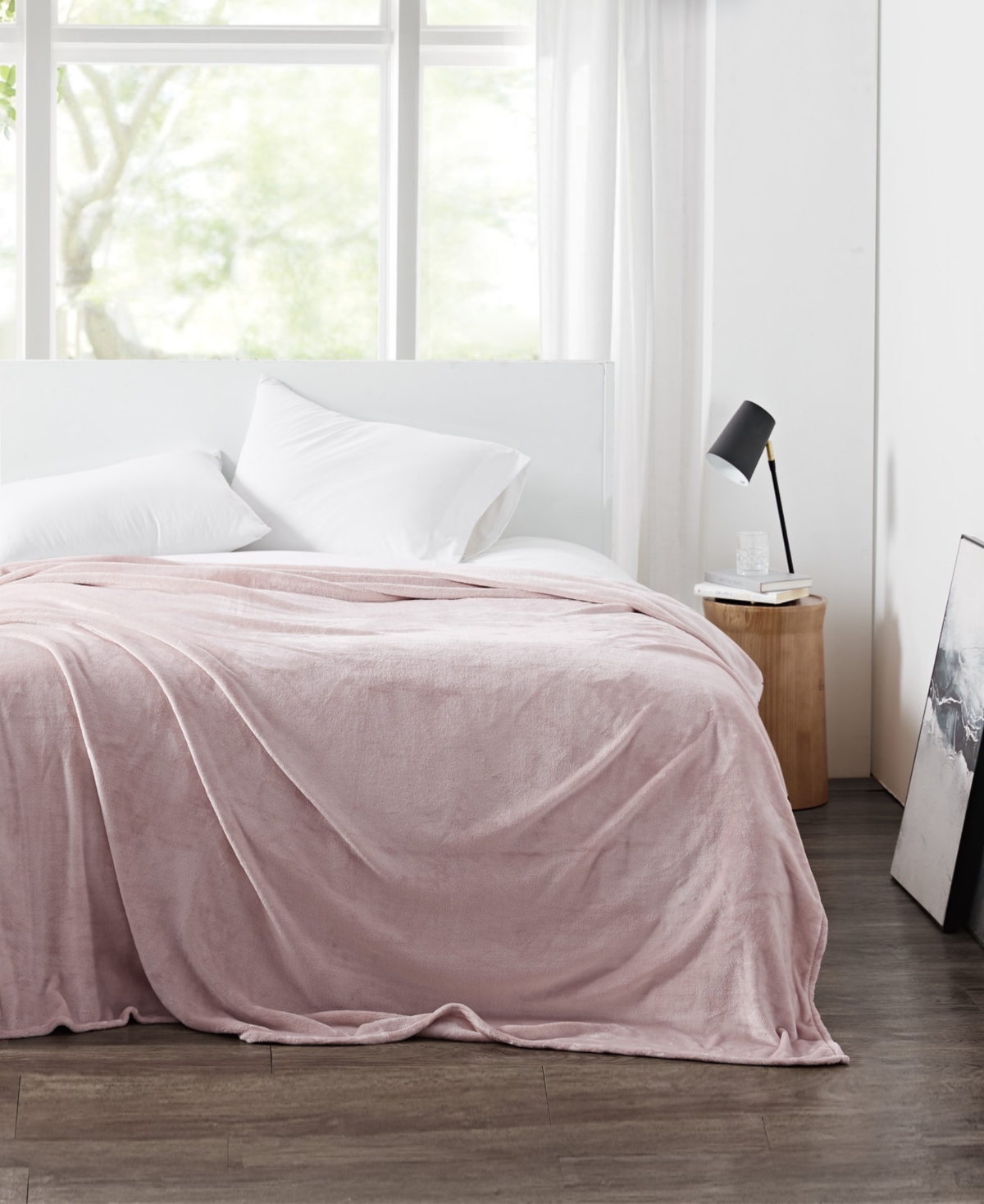 Cannon Solid Plush Blanket, Twin/twin Xl In Blush