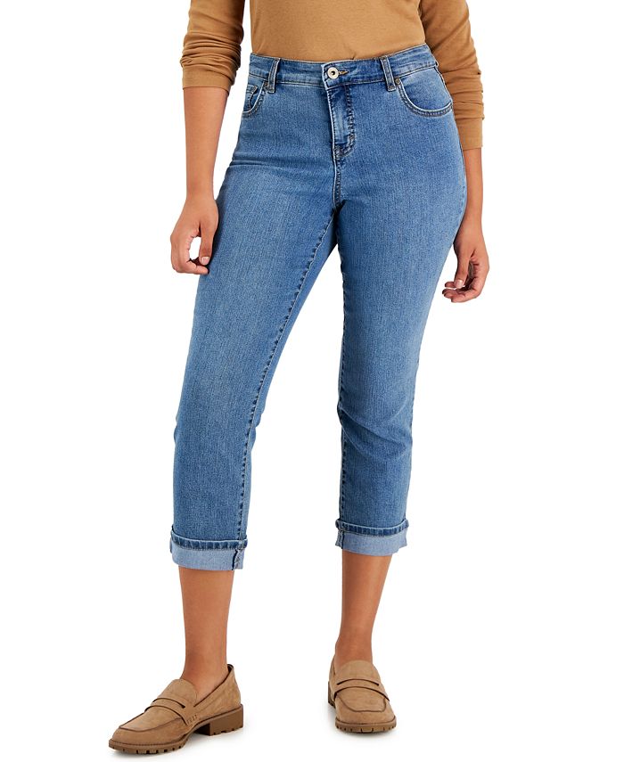 Style & Co Women's Curvy Cuffed Capri Jeans, Created for Macy's & Reviews -  Jeans - Women - Macy's