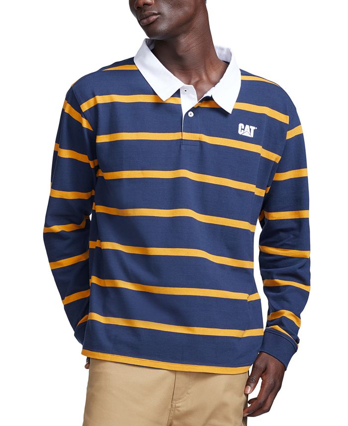 Afhankelijk Bestaan naald Caterpillar Men's Long Sleeve Stripe Rugby Shirt - Macy's