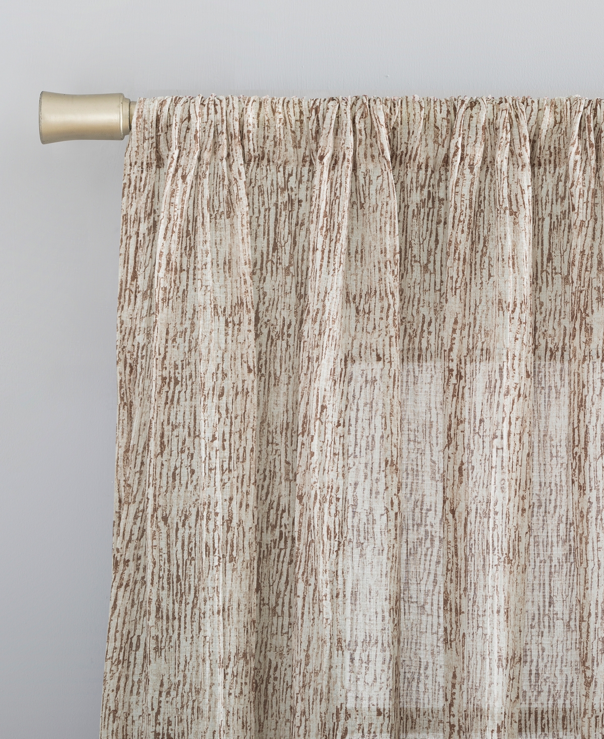 Scott Living Tulin Watercolor Print Sheer Rod Pocket Curtain Panel, 50