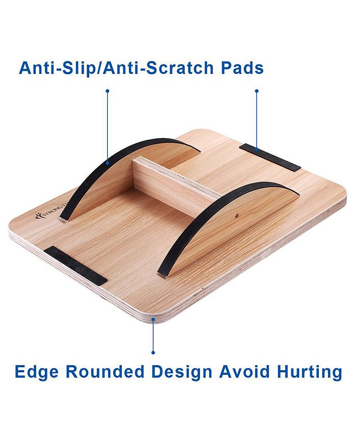 StrongTek Professional Wooden Balance Rocker Board, Support Up To 350lb