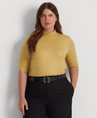Lauren Ralph Lauren - Plus Size Elbow Sleeve Turtleneck Top