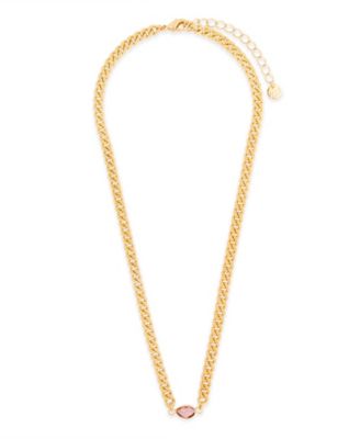 Channel Set Glass Stone Carson Necklace