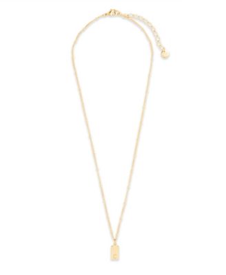 Madeline Rectangle Initial Pendant