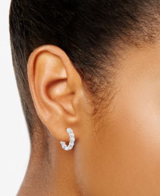Lab Grown Diamond In & Out Hoop Earrings (5 ct. t.w.) in 14k White, Yellow or Rose Gold