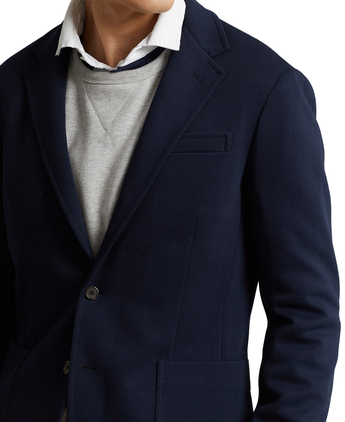 Shop Polo Ralph Lauren Men's Polo Soft Double-knit Suit Jacket In Aviator Navy