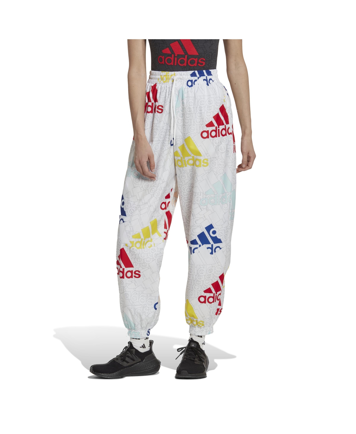  adidas Women's Essentials Multi-Colored Loose Fit Woven Pants