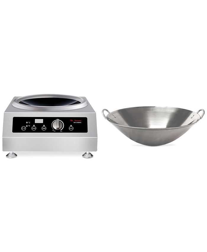 SPT Sr-34BWC-450E Countertop Commercial Wok & Wok - Stainless Steel