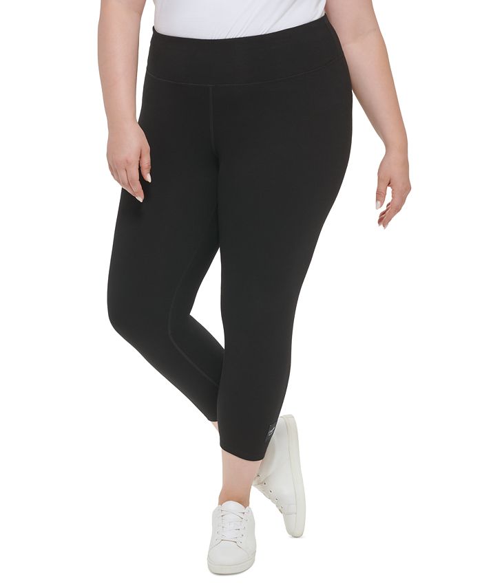 Calvin Klein Plus Size Pull-On High Rise Logo Leggings & Reviews -  Activewear Plus - Women - Macy's