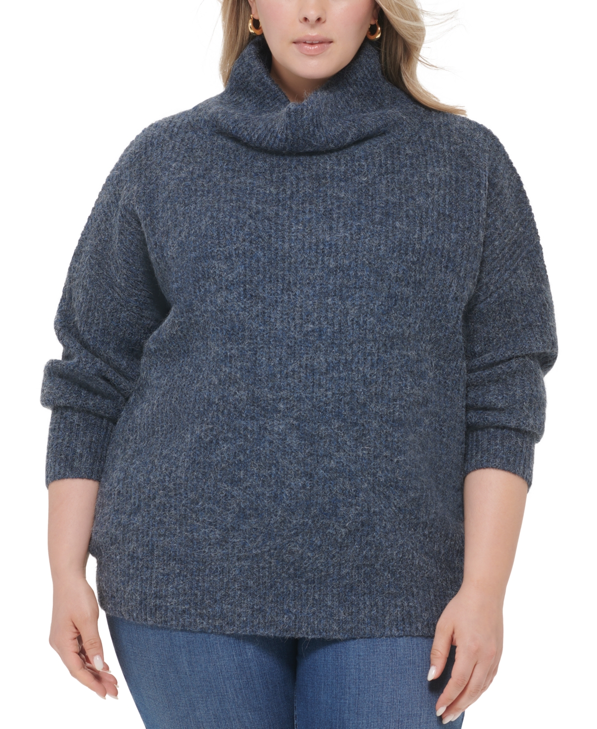 Calvin Klein Jeans Trendy Plus Size Oversized Turtleneck Sweater