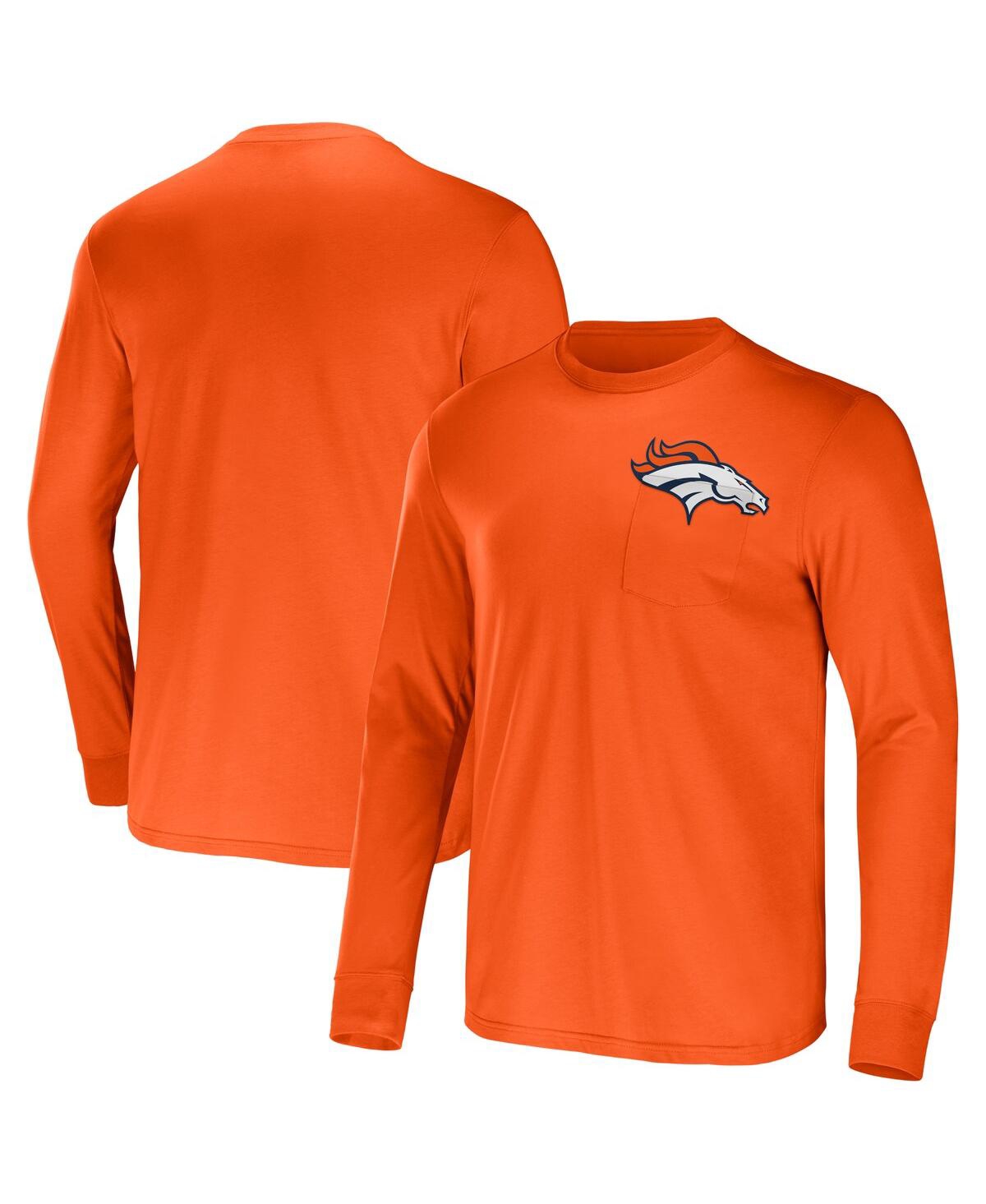 Men's Nfl x Darius Rucker Collection by Fanatics Orange Denver Broncos Team Long Sleeve T-shirt - Orange