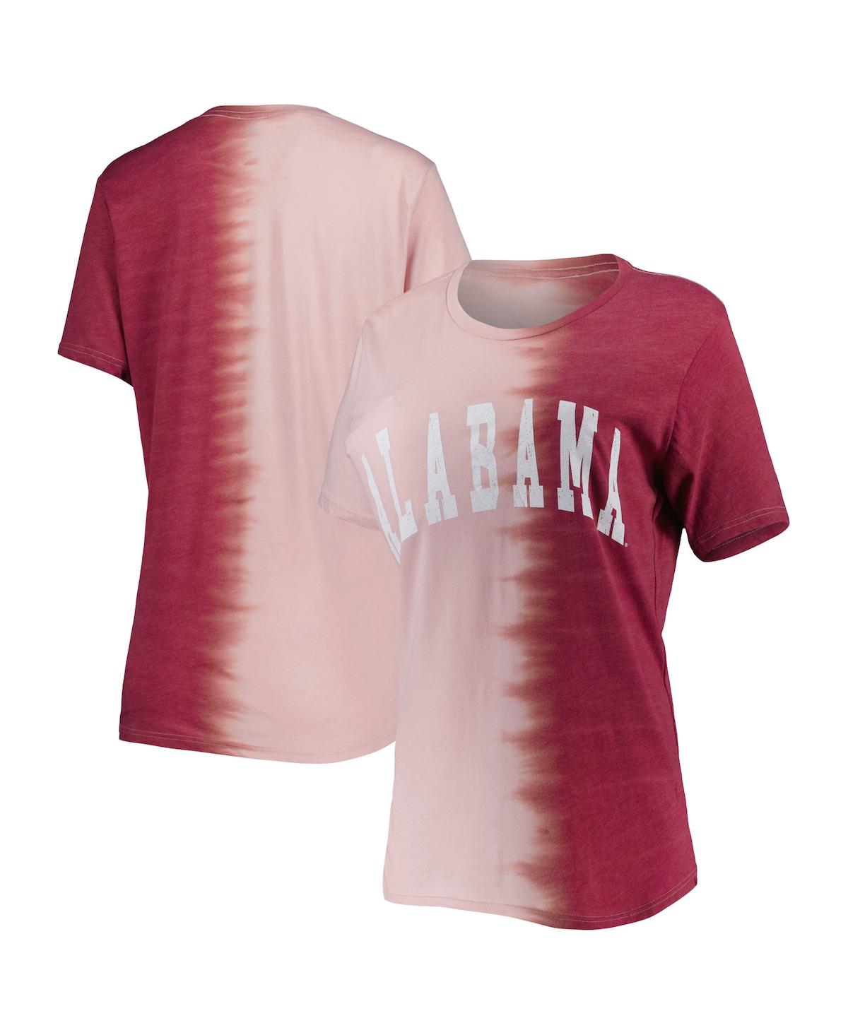 Shop Gameday Couture Women's  Crimson Alabama Crimson Tide Find Your Groove Split-dye T-shirt