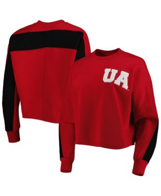 Women's Crimson Alabama Crimson Tide Back To Reality Colorblock Pullover Sweatshirt