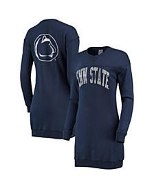 Women's Navy Penn State Nittany Lions 2-Hit Sweatshirt Dress