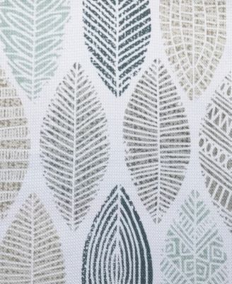 Mikko Leaf Print Semi-Sheer Grommet Curtain Panel