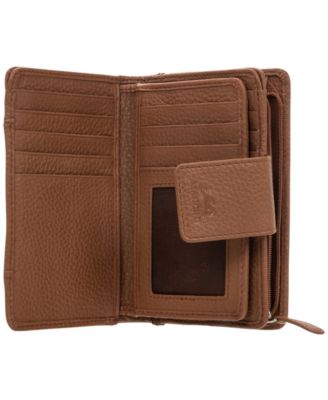 Women's Pebbled Collection RFID Secure Clutch Wallet