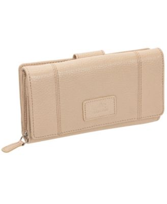 Women's Pebbled Collection RFID Secure Mini Clutch Wallet