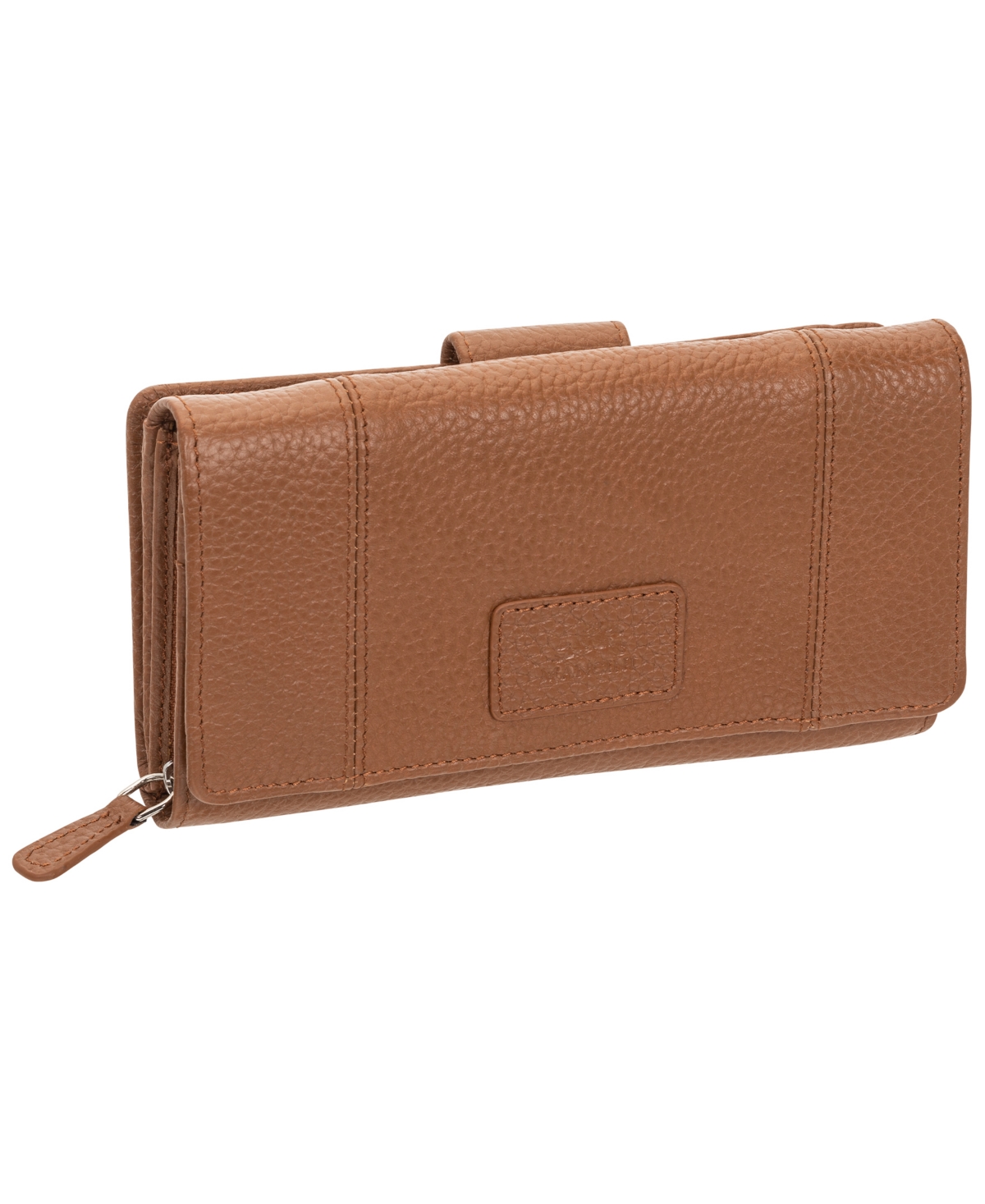 Mancini Women's Pebbled Collection Rfid Secure Mini Clutch Wallet