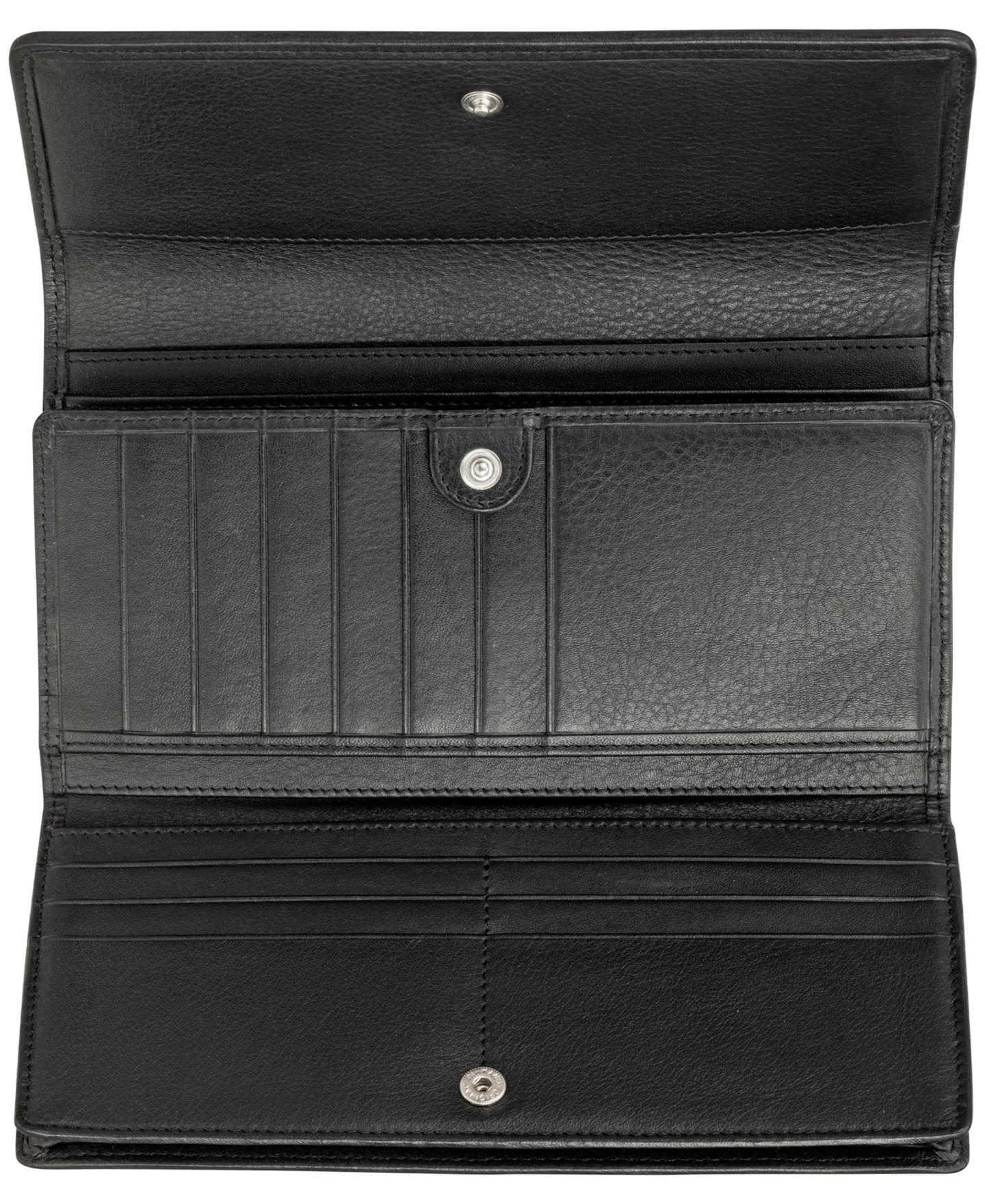 Женский кошелёк Mancini Basket Weave с RFID-защитой, четыре сложения, цвет: Чёрный — фото 5