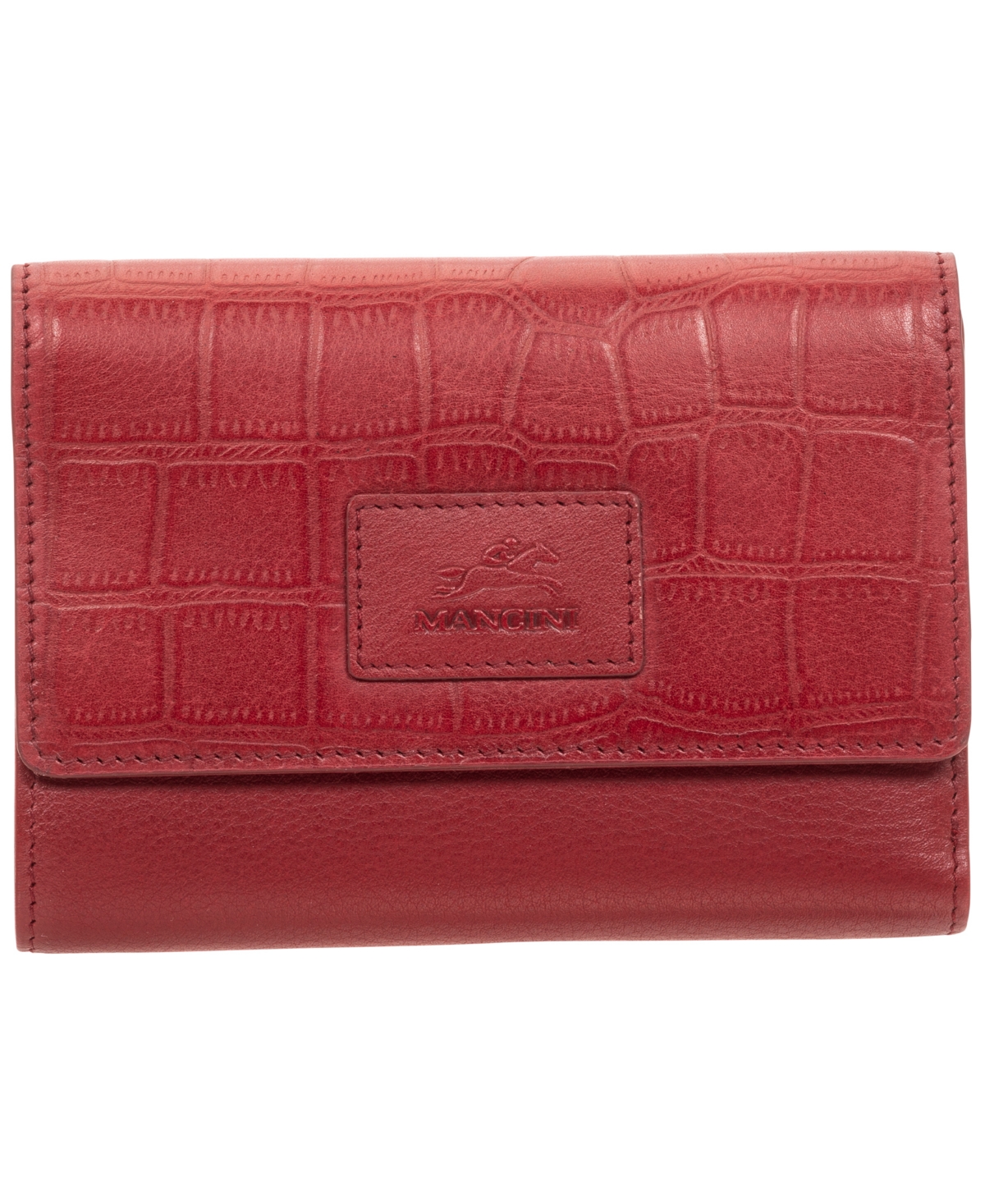 Women's Croco Collection Rfid Secure Mini Clutch Wallet - Red