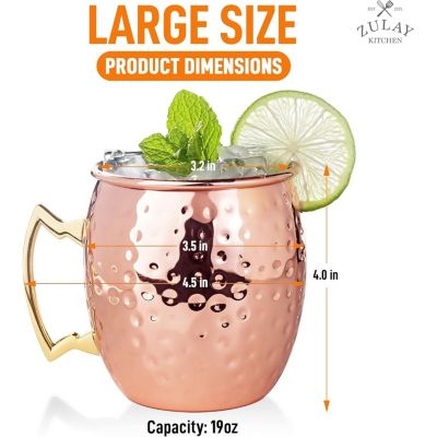 100% Pure Copper Mule Mugs Set Of 4 - 16oz