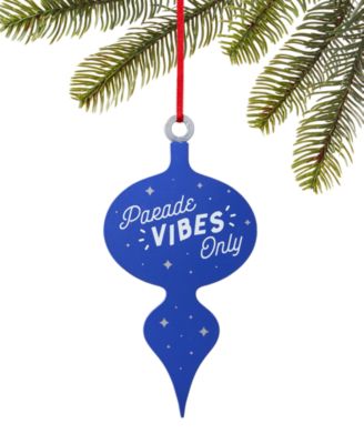 Macy's - Thanksgiving Day Parade 2022 "Parade Vibes Only" Blue Finial Ornament