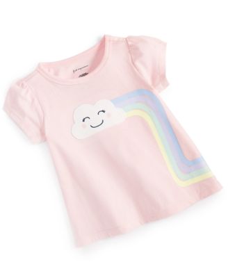 First Impressions - Baby Girls Short-Sleeve Retro Rainbow T-Shirt