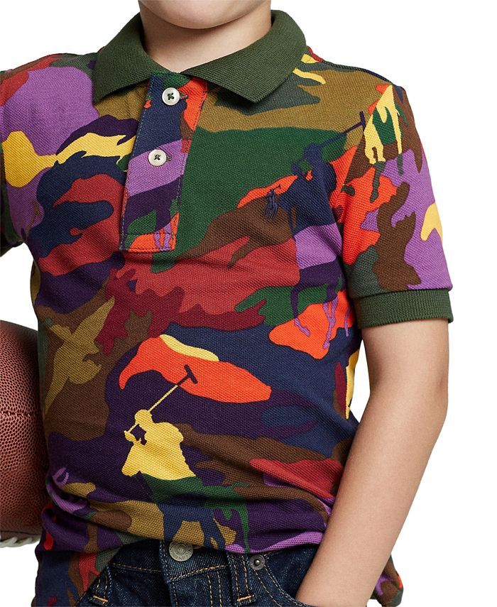 Polo Ralph Lauren Toddler Boys Polo Pony Camo Cotton Mesh Polo Shirt