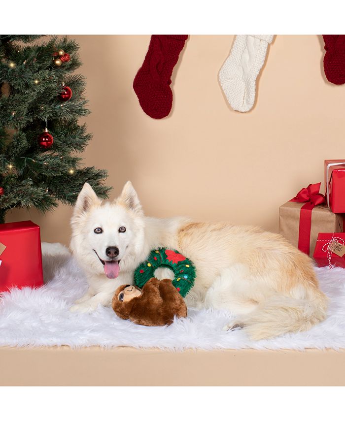 Fringe Studio Sloth Wreath Stuffed Squeaky Dog Toy Macy's