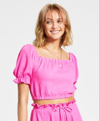 Bar III - Women's Square-Neck Crop Top, Created for Macy's
