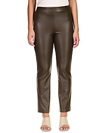 Women's Carnaby Faux-Leather Cropped Leggings