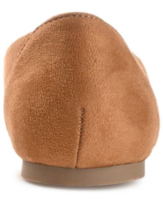 Journee Womens Kavn Medium and Wide Width Comfort Insole Slip On Round Toe Ballet Dress Flats