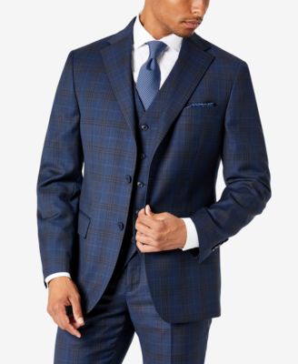 next navy check suit