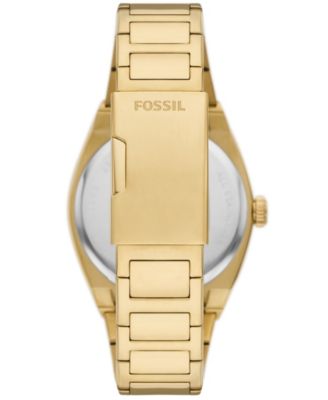 Men's Everett Three-Hand Date Gold-Tone Stainless Steel Bracelet Watch, 42mm