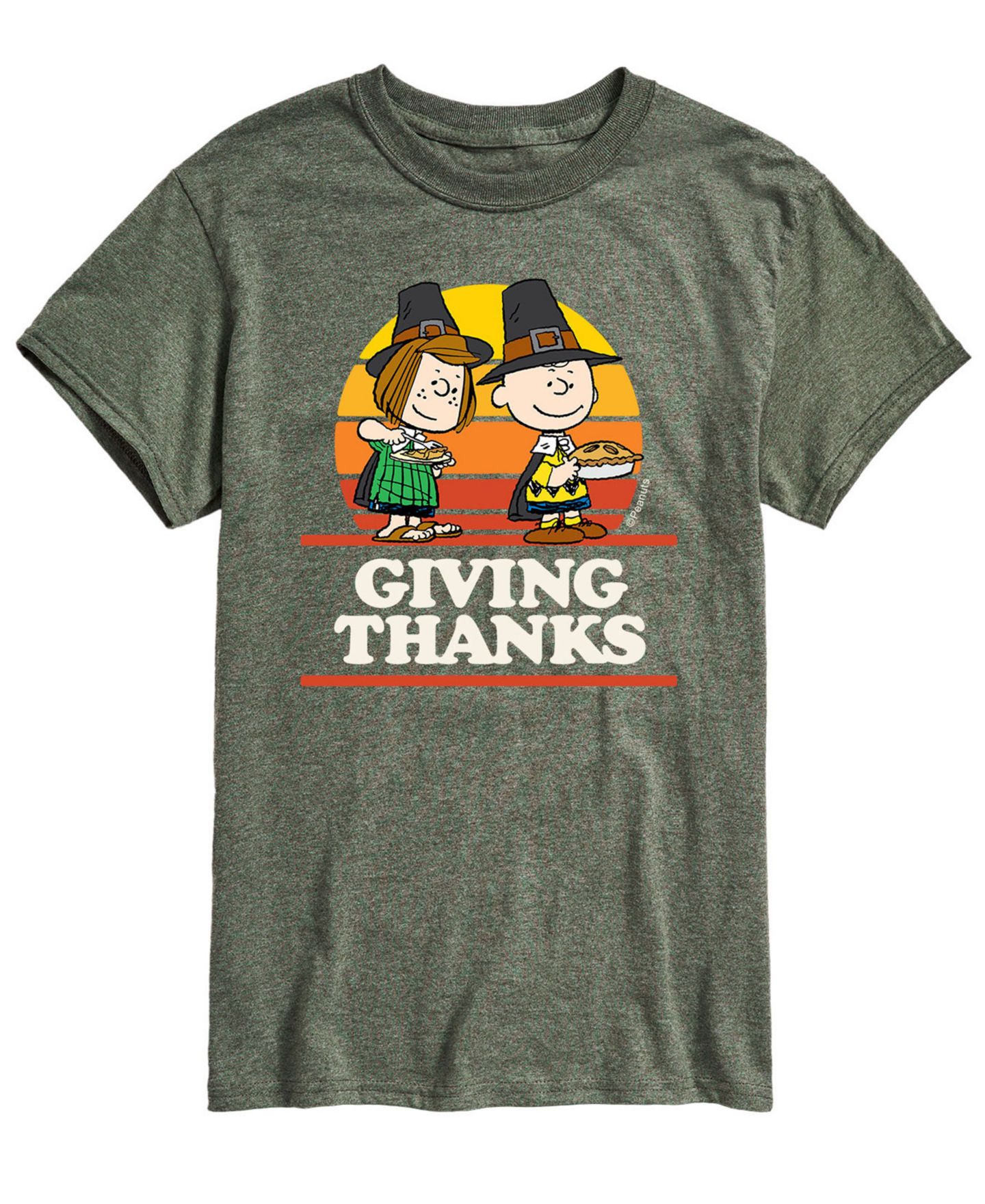 Мужская футболка AIRWAVES Short Sleeve Peanuts Giving Thanks, цвет: Зелёный — фото 1