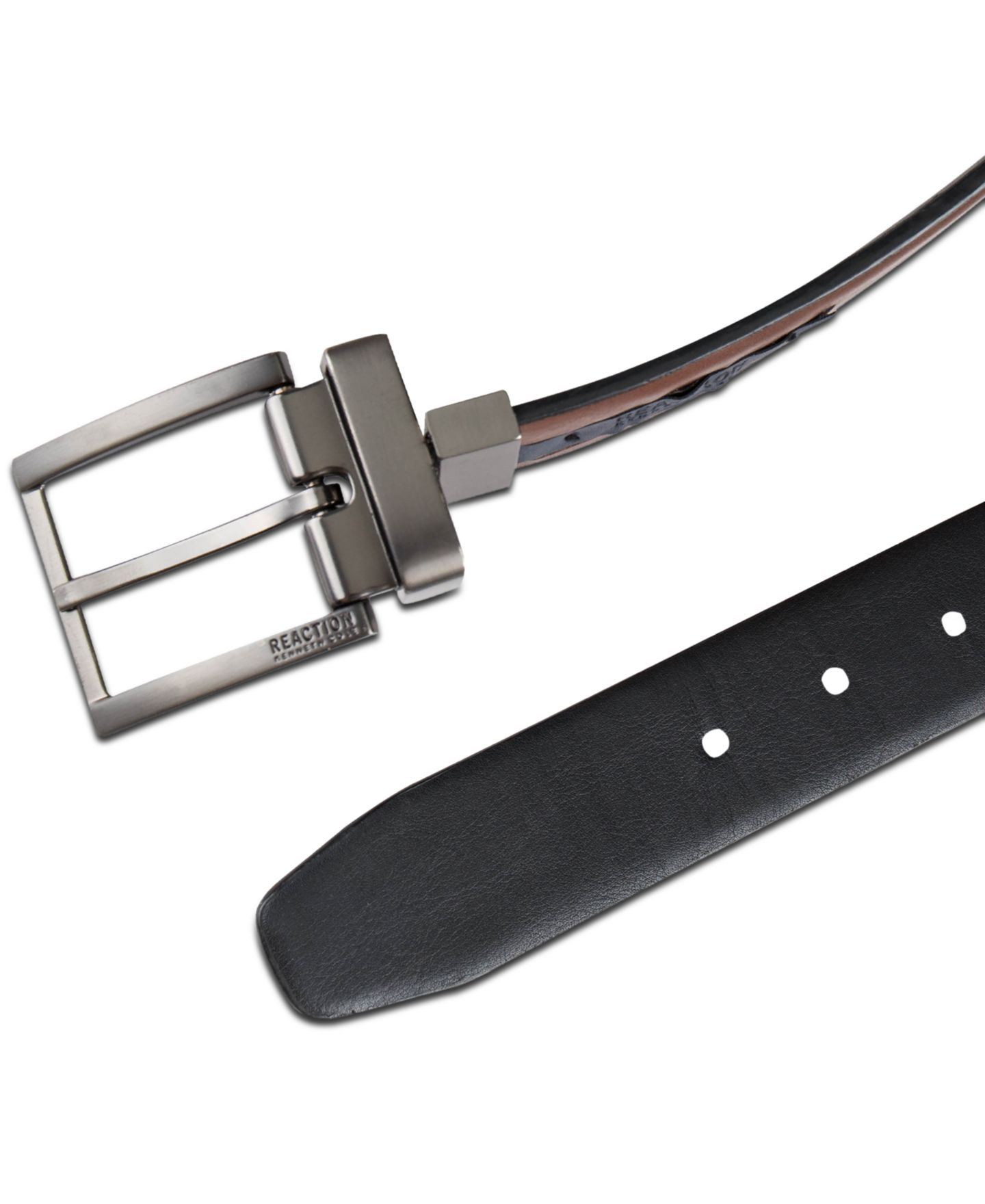Мужской ремень Kenneth Cole Reaction Stretch Reversible Belt, цвет: Коричневый / Чёрный — фото 5
