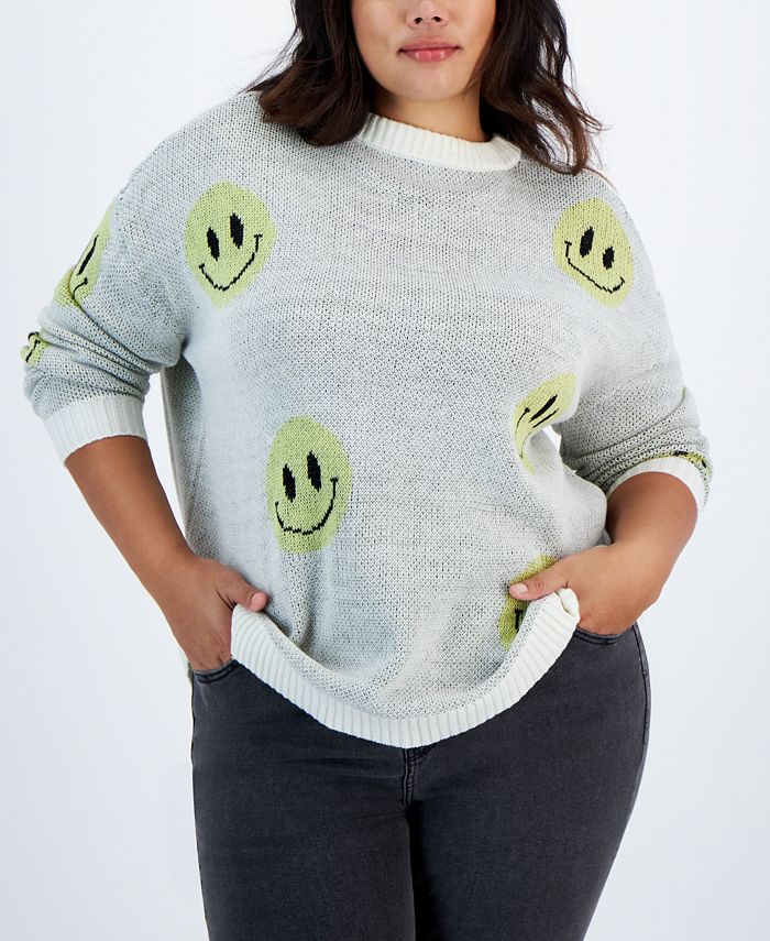 Jade By Jane Full Size Smiley Fringe Hem Tank Plus Size