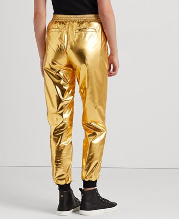 Lauren Ralph Lauren Women s Metallic Taffeta Jogger Pants Macy s